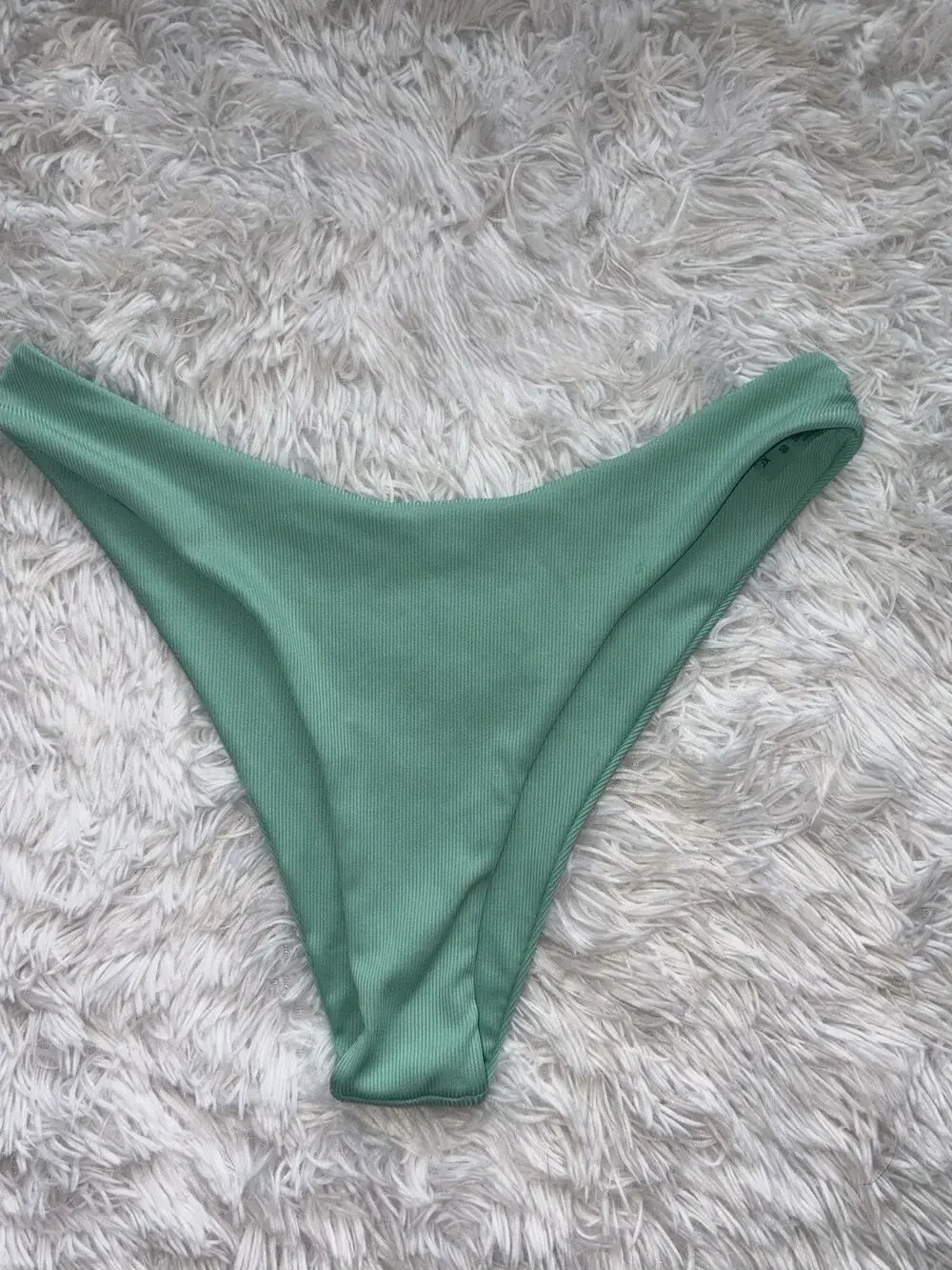 Shein Women’s XL Mint Green Ribbed Bikini Bottom. Grt. Shape, Cute